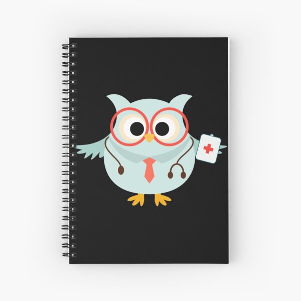 Medical Profession Owl Doctor Spiral Notebook
