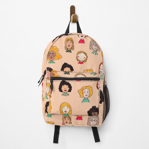 Item preview, Girls doodle illustration, diverse female faces designed and sold by Pia Kolle.
