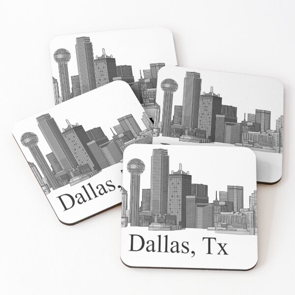Item preview, Dallas Texas skyline sketch designed and sold by prettythangz.