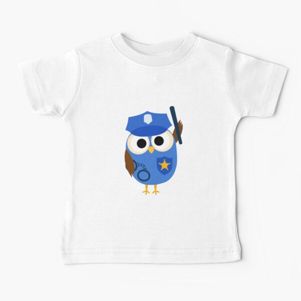 Professions Owl Police Officer Policeman Baby T-Shirt