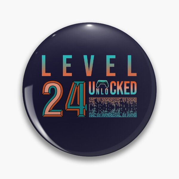 Item preview, 24th Birthday- Level 24 Unlocked- Birthday Gift Or Anniversary Gift For Game Lovers designed and sold by Designhub1000.