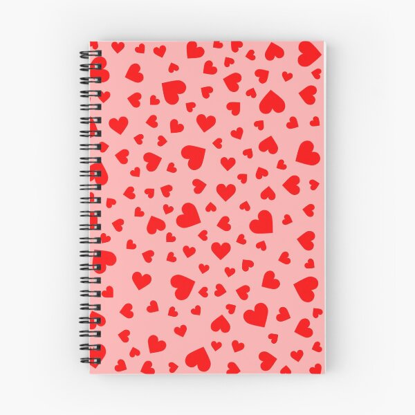 Item preview, Scattered Red Polka Dot Heart Pattern on a Pink Background Large Sized Repeating Pattern designed and sold by Nicolette Olivier.