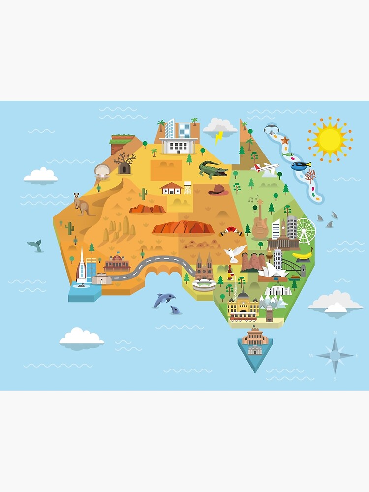 Graphic Map of Australia by GraphicArtist92