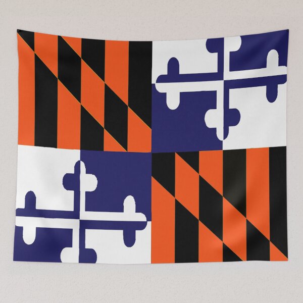Item preview, Maryland State Flag Art Design Banner Baseball Orange Football Purple designed and sold by Draculaura2009.