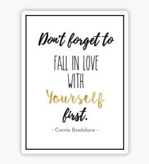 Carrie Bradshaw Zitat Sticker