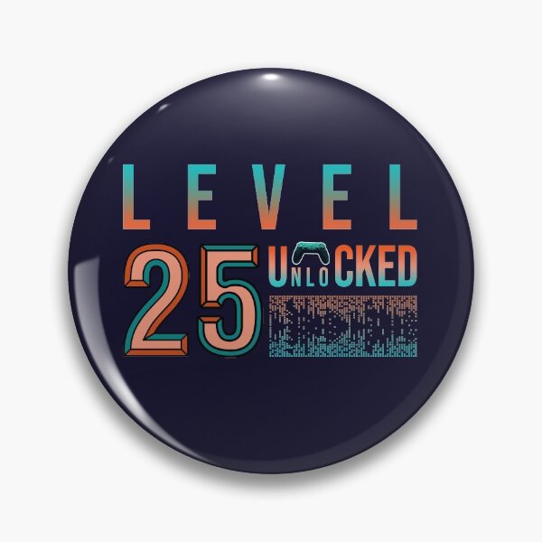 Item preview, 25th Birthday- Level 25 Unlocked- Birthday Gift Or Anniversary Gift For Game Lovers designed and sold by Designhub1000.