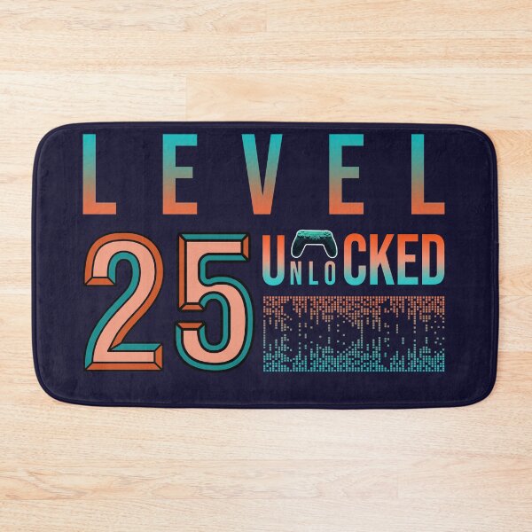 Item preview, 25th Birthday- Level 25 Unlocked- Birthday Gift Or Anniversary Gift For Game Lovers designed and sold by Designhub1000.