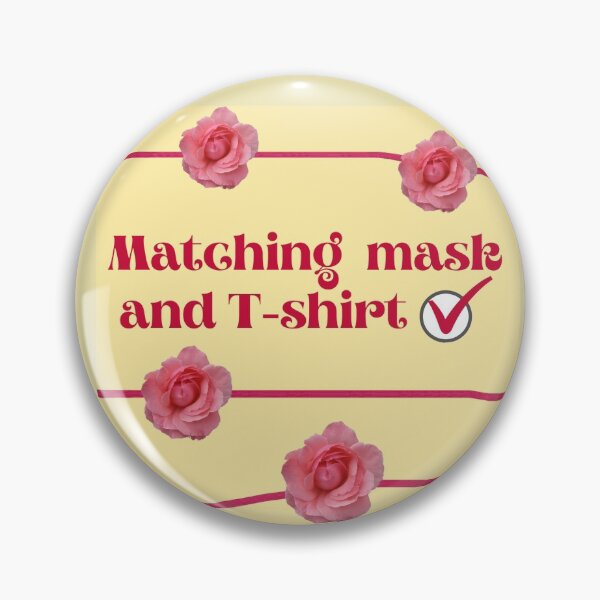 Item preview, Matching rose mask and T-shirt. Check designed and sold by Cameraflower.