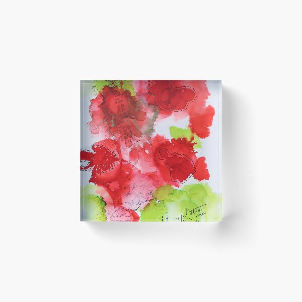 Thank you for being in my life (happy art) Acrylic Block