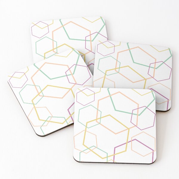 Item preview, Hexagon Multi Colour Graphic Print  designed and sold by LittleIconShop.