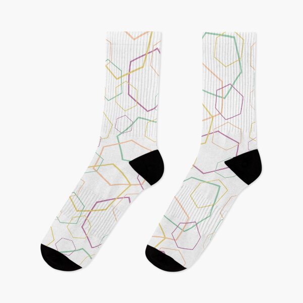 Item preview, Hexagon Multi Colour Graphic Print  designed and sold by LittleIconShop.
