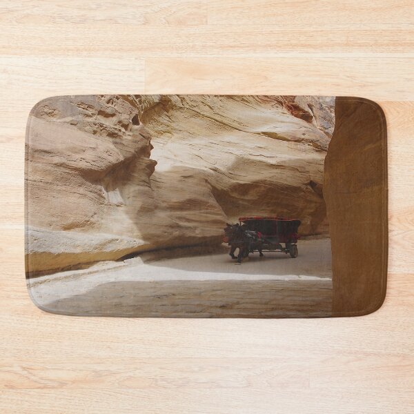 Item preview, Horse-drawn carriage in the Siq of the ancient rock city of Petra in Jordan designed and sold by frankuffmann.