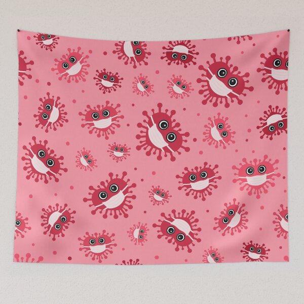 Item preview, Pandemic Valentines Day. Cute virus wearing protective mask. designed and sold by LaBelezoka.