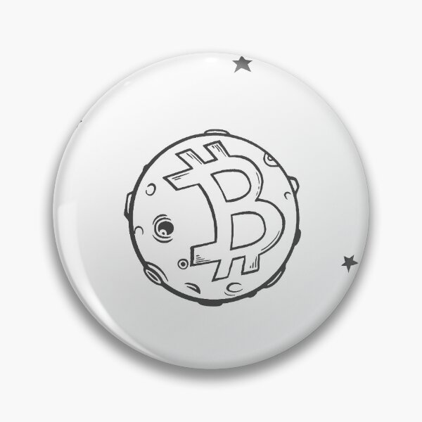 Item preview, BITCOIN MOON AND STARS black outlines designed and sold by C-shirts-crypto.