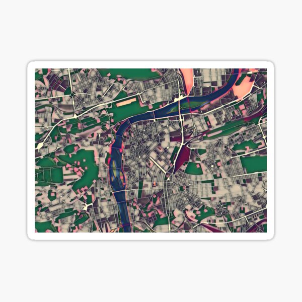 Prague Pop Art City Map Sticker