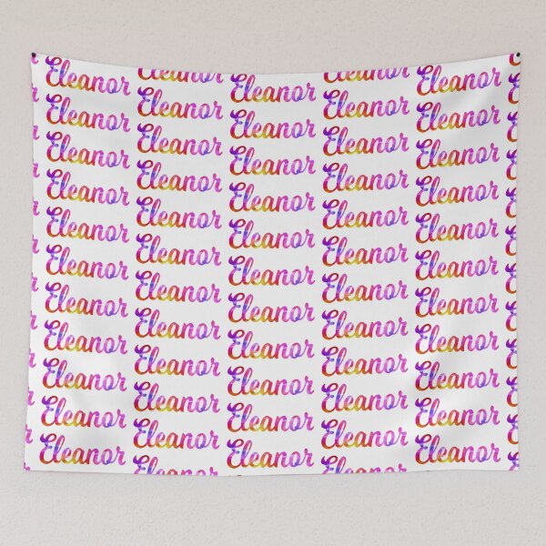 Item preview, Eleanor girl's name pretty multi-color design designed and sold by ComicKitsch.