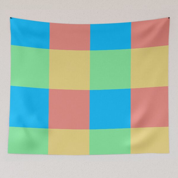 Artikelvorschau, minimalistisches einfaches abstraktes buntes Karomuster entworfen und verkauft von pauloneill-art.