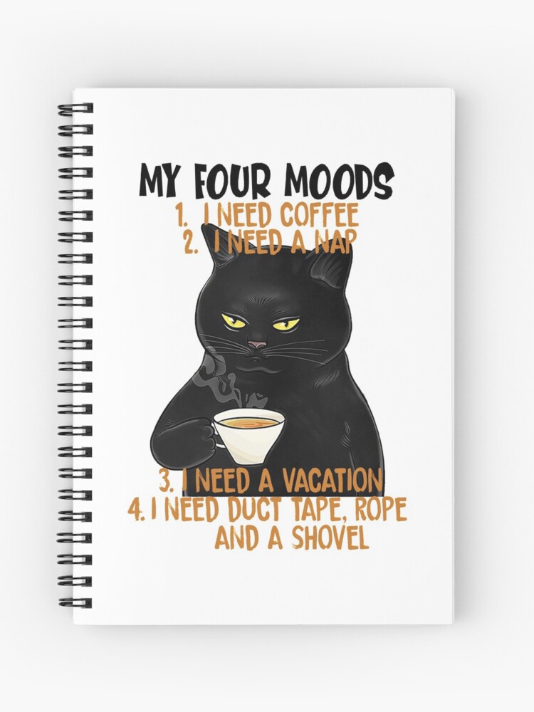 Not My Fault Funny Cute Ruled Cat Spiral Notebook - Ruled Line