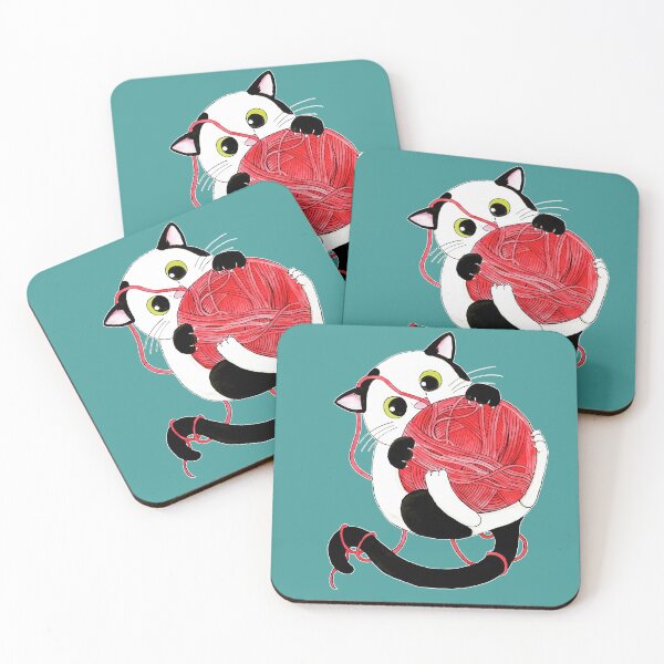 Item preview, The cat and the ball of yarn designed and sold by Sanguinik.