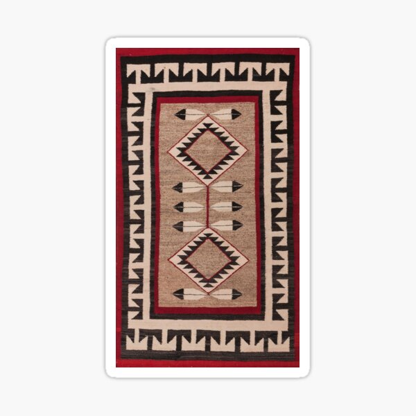 NAVAJO 1925 ART WITH FEATHERS SCAN HIGH RES - ORIGINAL WORTH OVER $20,000 Sticker