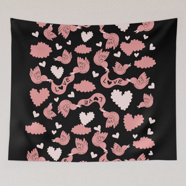 Item preview, Funny Love Birds Valentines Pattern designed and sold by joabaj.