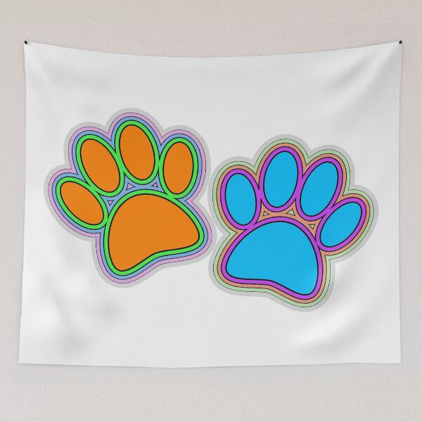 Item preview, Dog Paw Prints In Vibrant Colors designed and sold by Almdrs.