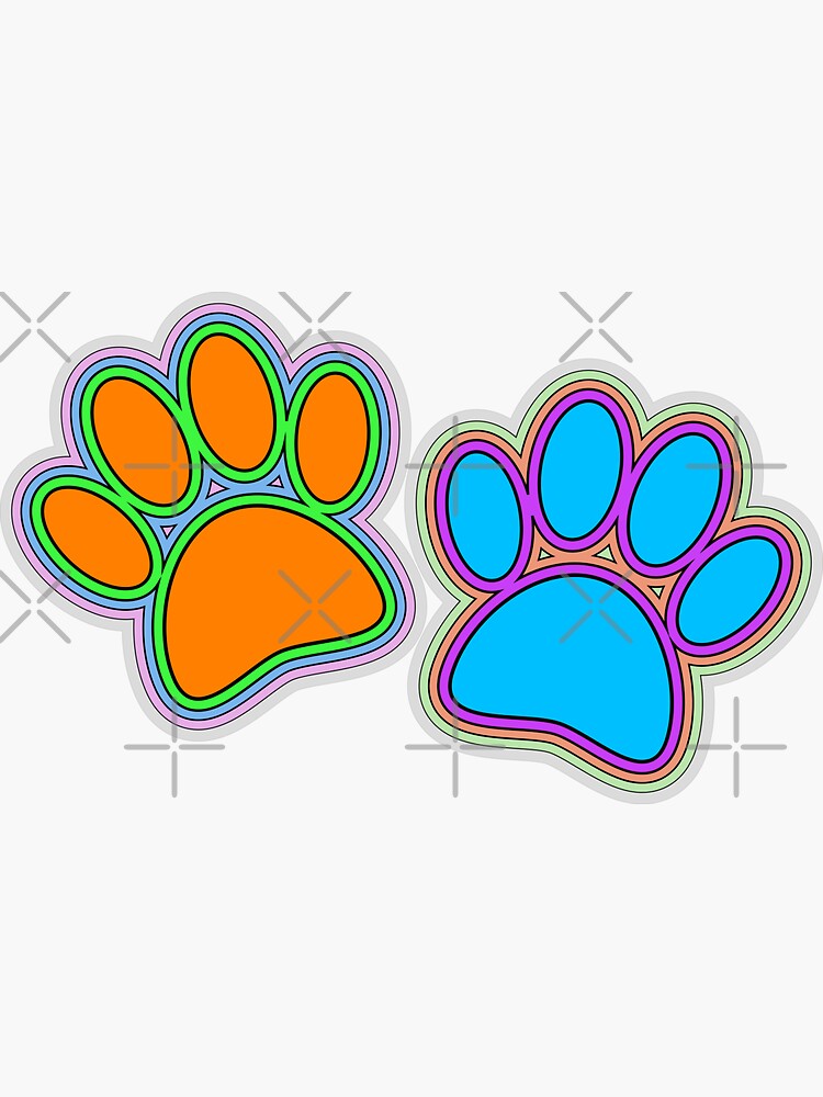 Paw Print Outline Dog Cat Temporary Tattoo Water Resistant Set