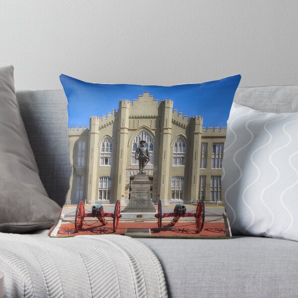 The Old Barracks - Virginia Military Institute Throw Pillow