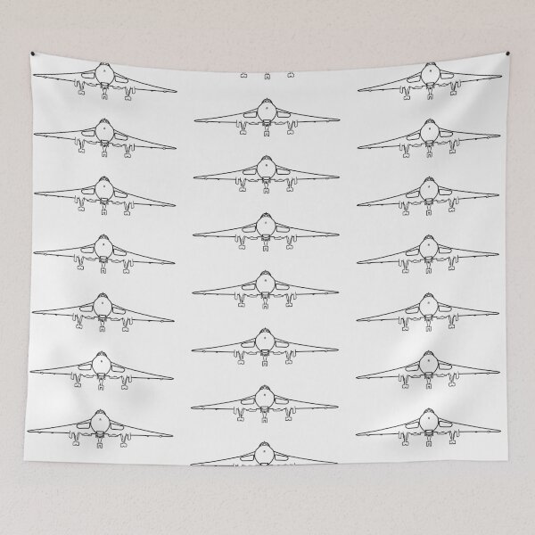 Item preview, Avro Vulcan classic bomber aircraft wheels down outline graphic (black) designed and sold by soitwouldseem.