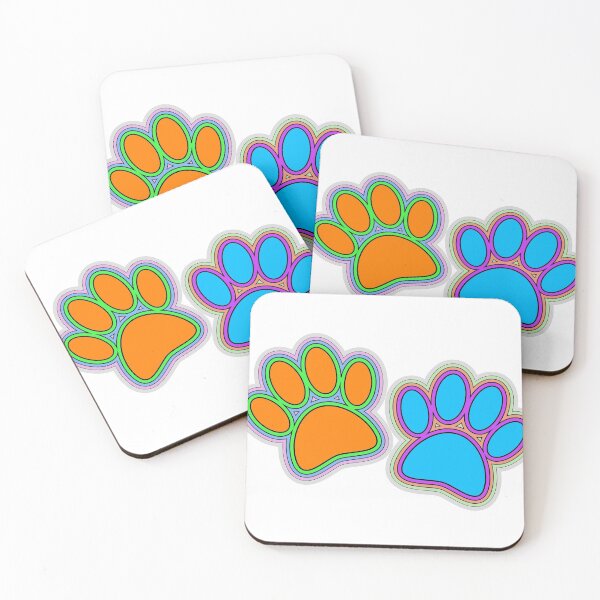 Item preview, Dog Paw Prints In Vibrant Colors designed and sold by Almdrs.