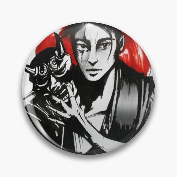 Item preview, MEMPO MASK - white BG - designed and sold by ShogunArt.