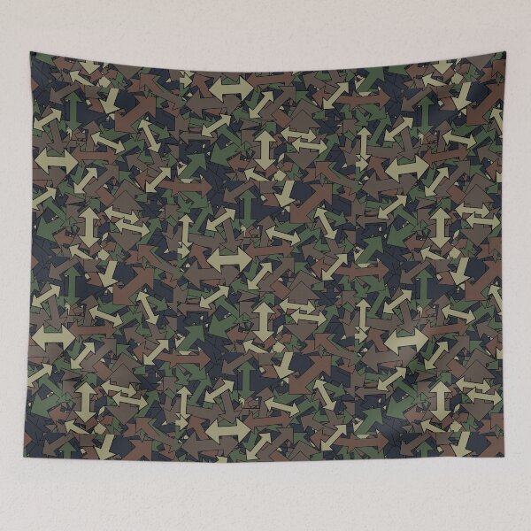 Item preview, Arrow Camo Abstract Retro Green Black Brown Army designed and sold by springerclipz.