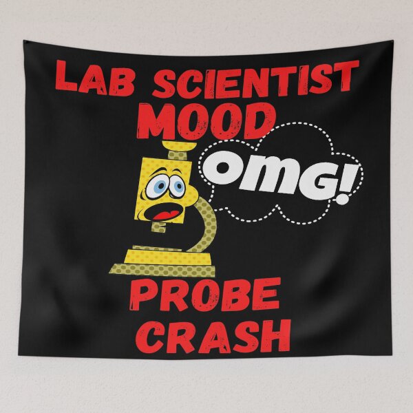 Item preview, LAB SCIENTIST MOOD CARTOON MICROSCOPE OMG! PROBE CRASH FUNNY MEDICAL LABORATORY SCIENTIST  designed and sold by Hippiesole.