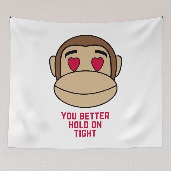 Item preview, Valentine's Day Love You Better Hold On Tight Spider Monkey designed and sold by Nathalie Aynié.