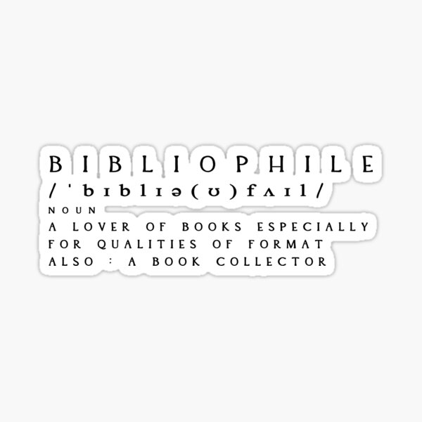 Bibliophile Definition Sticker
