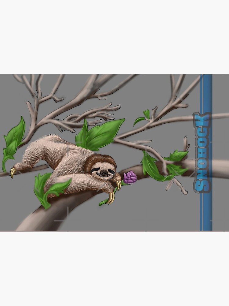 Sloth Face Mask chilling on a branch by snohock