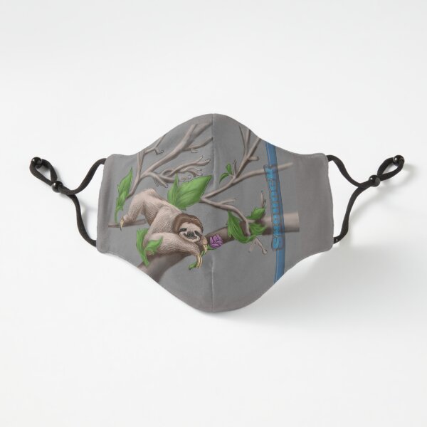 Sloth Face Mask chilling on a branch Fitted 3-Layer