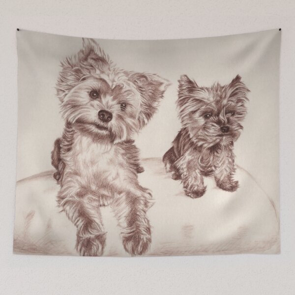 Item preview, Two Yorkis - Yorkshire Terrier designed and sold by Arts & Dogs.