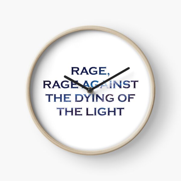Vista previa del artículo con la obra «Rabia, rabia contra la muerte de la luz - Interestelar -», diseñado y vendido por ZangoDesign.