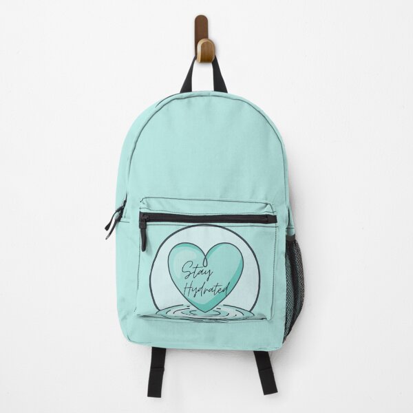 Item preview, STAY HYDRATED AQUA HEART STICKER/MAGNET designed and sold by wildwhimsical.