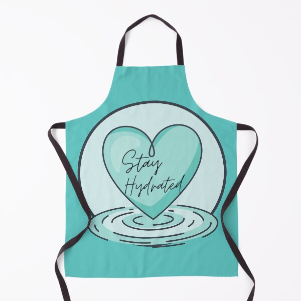 Item preview, STAY HYDRATED AQUA HEART STICKER/MAGNET designed and sold by wildwhimsical.