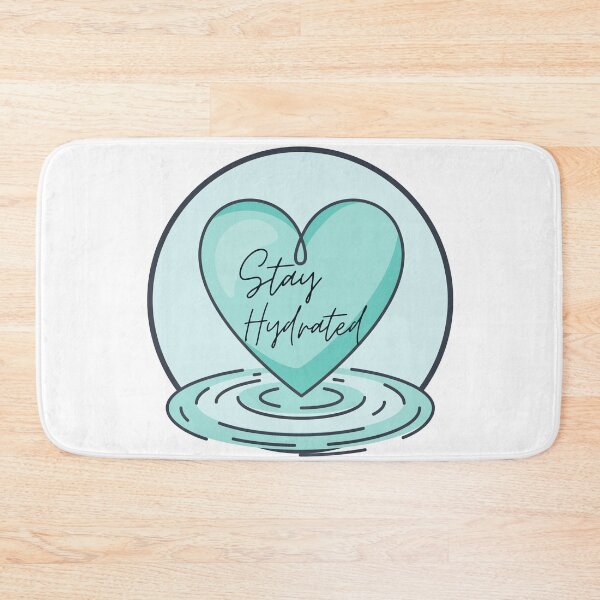 Item preview, STAY HYDRATED AQUA HEART STICKER/MAGNET designed and sold by wildwhimsical.