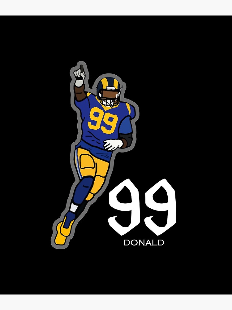 Aaron Donald Jersey Poster Canvas Wall Art Football Man 