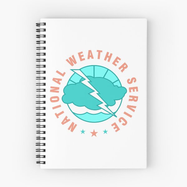 Item preview, National Weather Service logo (teal x coral) designed and sold by Minnip0ps.