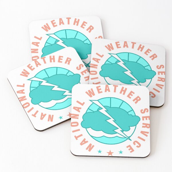 Item preview, National Weather Service logo (teal x coral) designed and sold by Minnip0ps.
