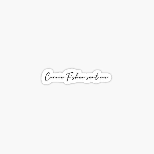Vista previa del artículo con la obra «Carrie Fisher me envía», diseñado y vendido por Marie-Rumbelle.