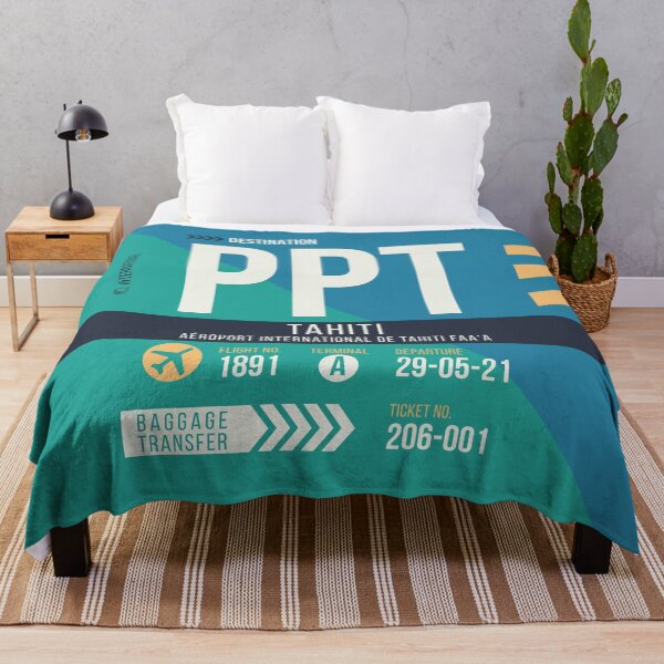 Item preview, Tahiti (PPT) Airport Code Baggage Tag designed and sold by SLAG-Creative.