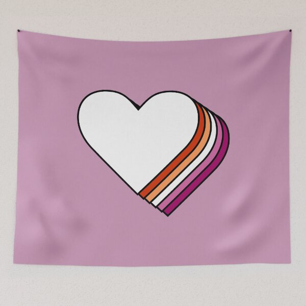 Item preview, Lesbian flag heart designed and sold by Statim.