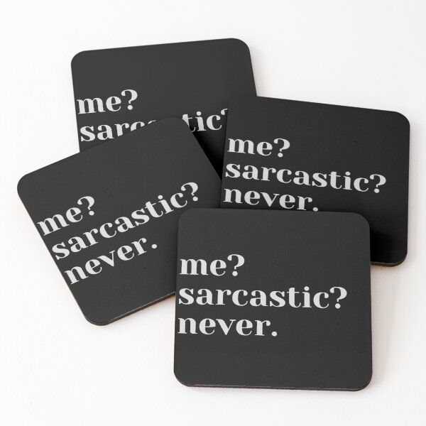 Item preview, Me? Sarcastic? Never. Funny saying quote for cynics sarcasm evil designed and sold by Canvasvendetta.