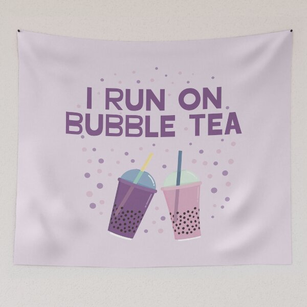 Item preview, I Run On Bubble Tea designed and sold by Punchi-Design.